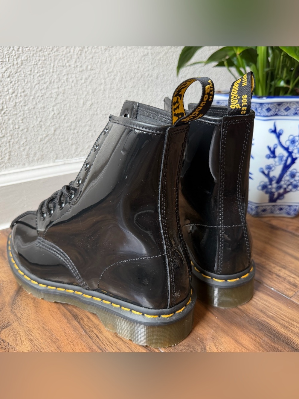 Dr. Martens 1460 Black Patent Lace-Up Boots - Picture 7 of 9